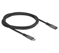 80022 Câble Bidirectionnel USB C Femelle, USB C Mâle Plaqué Or 1m DELOCK