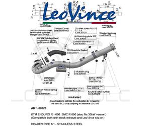 80023 Kit Collecteurs Leovince KTM 690 Enduro R 2021