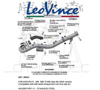 80023 Set Collecteurs LEOVINCE KTM 690 Smc R 2021