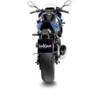 Support d'échappement LeoVince acier inox noir sans repose-pieds pour Suzuki