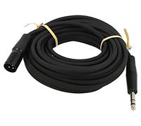 80054 Câble Jack 6,35mm 3pin Mâle, XLR Mâle 3pin 10m Noir GOOBAY