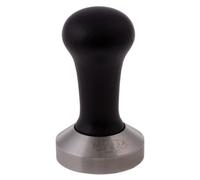 Motta 8140/B Tamper en Acier Inoxydable Plat avec Manche en Bois Noir véritable 53 mm