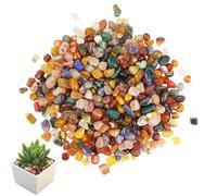 800g Mélange de Pierres Précieuses Multicolores pour Enfants,11mm-13 mm Pierres Mélangées Naturel,Aquarium Plantes Vase Remplissage pour la Décoration,les Jeux en les Bijoux DIY etc (coloré)