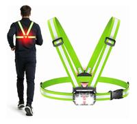 800LM Lampe Running Pectorale Avec Feu Arrière 7+2 Modes Lumiere