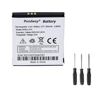 800mAh 3.7V SHELL01A Batterie de remplacement Compatible avec Doro Phone Easy 605 610 611 612 632 622 520X 409 410 409 409 GSM 410 GSM 605 GSM 606 607 608 609 613 624 625 626 631 632 632S Téléphone