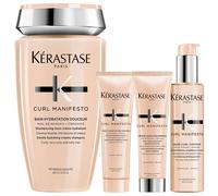 800ml Kérastase Curl Manifesto Kit de soins (shampoing 250 ml + après-shampoing 250 ml + soin sans rinçage 150 ml + gel-crème 150 ml)
