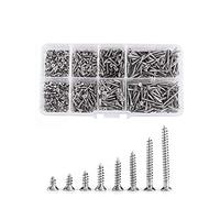 800pcs M2 Kreuzschlitzschrauben, 4 mm - 20 mm (8 Gr??en) L?nge, vernickelter Karbonstahl, selbstschneidende Schrauben, Befestigungsset mit Aufbewahrungsbox