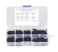 800pcs/set M2 Vis Autotaraudeuses en Acier au Carbone Vis en Tête Plate Fraisées Vis Autotaraudeuses Vs à Bois avec Boîte