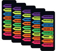 800pcs Sign Here Onglets, Étiquettes Fléchées Autocollantes Drapeaux De Message Colorés Onglets De Signature Adhésifs Pour Documents Cahiers Maison Bureau Fournitures Scolaires (8 Modèles)