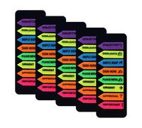 800pcs Sign Here Onglets, Étiquettes Fléchées Autocollantes Drapeaux de Message Colorés Onglets de Signature Adhésifs pour Documents Cahiers Maison Bureau Fournitures Scolaires (8 Modèles)