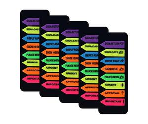 800pcs Sign Here Onglets, Étiquettes Fléchées Autocollantes Drapeaux de Message Colorés Onglets de Signature Adhésifs pour Documents Cahiers Maison Bureau Fournitures Scolaires (8 Modèles)