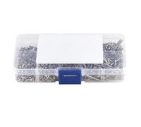 800pcs Vis Autoforeuses Tête Plate Croix M2, Acier Carbone Nickelé, Assortiment Boîte Rangement - Tête Affleurante, Filetage Tranchant Polyvalent, Idéales Bricolage et Réparation