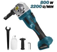 800W Grignoteuse Sans Fil, 2200 tr/min, Compatible avec Batterie Makita, Tête de coupe orientable 360° +Sans Balais (Sans batterie)