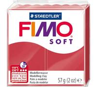 [8020-26-3] FIMO Lot de 3 Pâtes à modeler à cuire SOFT, rouge cerise, 56 g