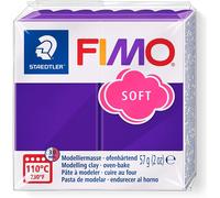 [8020-63-3] FIMO Lot de 3 Pâtes à modeler SOFT, à cuire, prune, 56 g