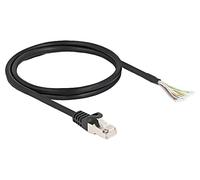 DeLOCK Câble RJ50 mâle S/FTP 1m Noir - Fils AWG26, Blindage S-STP, Connecteur Droit, Matériau Nylon/PVC, CE - Réf. 80205
