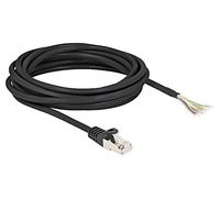DeLOCK Câble RJ50 mâle S/FTP 5m noir - Fils AWG26, Blindage connecteur, Gaine Nylon/PVC, pour contrôle et mesure - Référence 80208