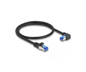 [80221] Delock Câble réseau RJ45 Cat.6A S/FTP droit/coudé à droite 0,5 m noir