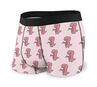 803 Caleçon Homme Dinosaure Buvant du Café Caleçons Boxer Doux Boxer Homme Nouveau Boxer en Classique, pour Le Sport, L'Usage Quotidien, Petit Ami, XL