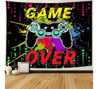 803 Tapisserie Gaming For Boy Room Gamepad Fond D'Éclaboussures Colorées Couvre-Lit Personnalisée Tenture Murale, Pour Fête, Décor À La Maison, 150x200cm