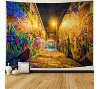 803 Tapisserie Imprimé Hip Hop Street Art Années 90 Flanelle Abstrait Tenture Murale Décoration Tapisserie Murale À Suspendre, Pour Mur Art, Chambre À Coucher, 150x200cm