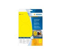 Herma Étiquette plastique 8035 – 85×85 mm, polyester jaune, 150 pcs, extra-forte, imprimante laser