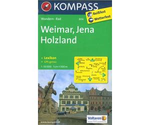 804 weimar - jena - holzland - 1:50 000 - Collectif - Kompass Karten - Atlas / carte