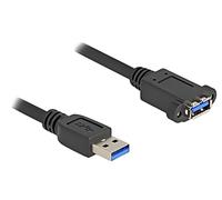 80486 Câble USB A femelle, USB A mâle 1m noir 26AWG, 27AWG DELOCK