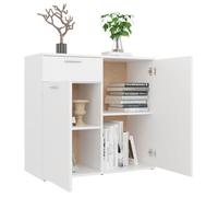 (805770) Buffet Blanc 80x36x75 cm Aggloméré LIS - VINGVO - Buffet bas - Scandinave - Moderne