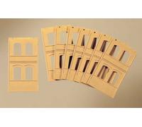 80608 Auhagen Ho 8 Murs Avec 4 Fenêtre Chacune en Brique Beige Mis. 46 x 86 M