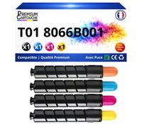 8066B001 8067B001 8068B001 8069B001 T01 Toner compatible Canon imagePRESS C60 C600 C600i C65 C650 C700 C750 C800 Couleurs avec puce Pack 4
