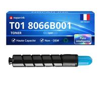 8067B001 T01 Toner compatible pour Canon imagePRESS C60 C600 C600i C65 C650 C700 C750 C800 Cyan avec puce 39500 pages