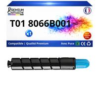 8067B001 T01 Toner compatible pour Canon imagePRESS C60 C600 C600i C65 C650 C700 C750 C800 Cyan avec puce 39500 pages