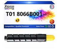 8069B001 T01 Toner compatible pour Canon imagePRESS C60 C600 C600i C65 C650 C700 C750 C800 Jaune avec puce 39500 pages