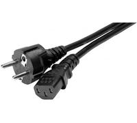 [808011] Dexlan Cordon Alimentation PC droit 2P+T noir- 1,80m