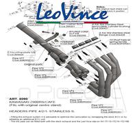 8090 Set Collecteurs LEOVINCE Kawasaki Z 900 Rs / Café 2020