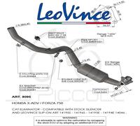 8095 Set Collecteurs LEOVINCE Honda X-Adv 2018