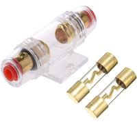 80a Porte-Fusible Agu Voiture Automobile L'audio Puissance Sécurité Protéger Tube De Verre Plaqué Or Avec 2pcs 80amp Fusibles Agu