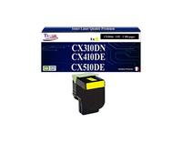 80C2SY0/80C0S40 - Toner compatible avec Lexmark CX510, CX510de, CX510dhe, CX510dthe Jaune - 2 000 pages