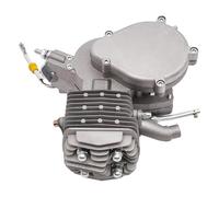 80cc Moteur à Essence,2-Temps VéLo Vtt Moteur MéLange D'Huile Mini Moteur Avec RéServoir à Essence,Convient à La Plupart Des VéLos à Roues 26-28 Pouces (Couleur argent)