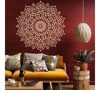 80cm Mandala Round Flower Lotus Pochoirs Mandala Pochoir Pour La Décoration Peinture Grands Murs Grand Modèle Modèles De Modèles De Meubles Réutilisables Peinture Motifs De Carreaux Aux