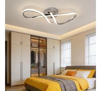 80cm Plafonnier moderne Plafonnier LED à télécommande dimmable salle à manger Suspension Lampe créative plafonnier moderne salon chambre à coucher suspension, lampe de cuisine (Chrome, L80cm)