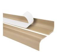 Quest Nez de marche adhésif antidérapant en PVC pour marches arrondies, 50 x 42 mm, Profilé de sécurité pour escalier RGPT - beige, 80cm