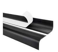 Quest Nez de marche adhésif antidérapant en PVC pour marches arrondies, 50 x 42 mm, Profilé de sécurité pour escalier RGPT - noir, 80cm