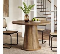 80cm Small Round Dining Table for 2-4, Mid-Century Modern