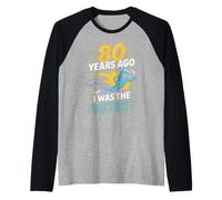 80e Anniversaire drôle Il y a 80 Ans, j'étais la Blague la Plus Rapide Manche Raglan