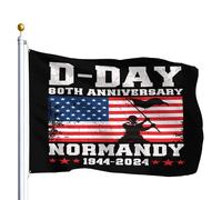 80E Anniversaire Du Débarquement De 1944 En 2024 Bannière 90X150Cm Décoratif Résistant Bannière Cour Drapeau Pour Clubs Événement Intérieure