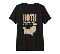 80e Anniversaire du Jour J, Normandie, 6 Juin 2024, 1944-2024 T-Shirt Haut de Gamme