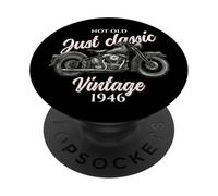 80e Anniversaire Homme Moto Motard Motard 1946 PopSockets PopGrip Adhésif