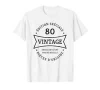 80e anniversaire Vintage Né en 1943 Design quatre-vingts ans T-Shirt